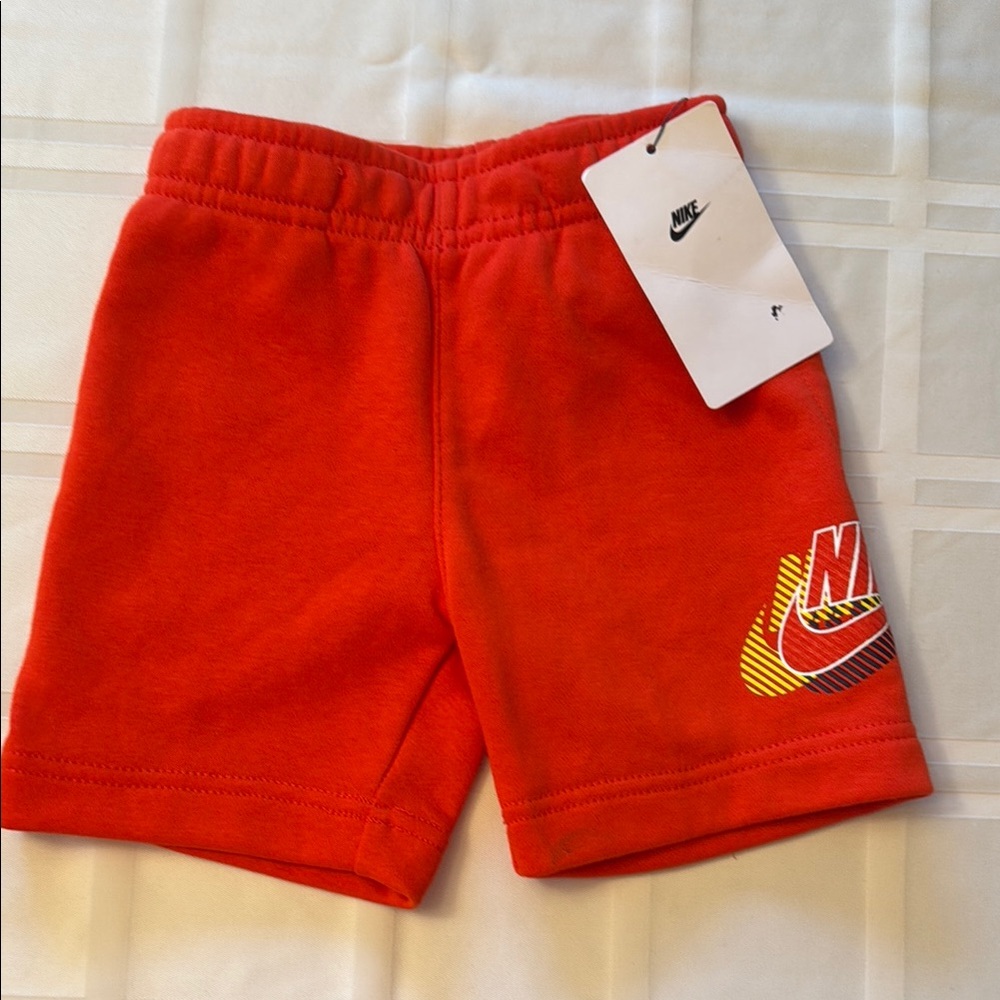 Nike Red Athletic Shorts with Elastic Waistband